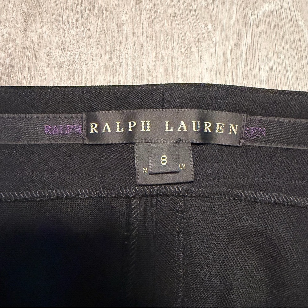 Ralph Lauren Black Label Sz 8 Black 100% Wool Dress Pants Quiet Luxury Career - Picture 3 of 8